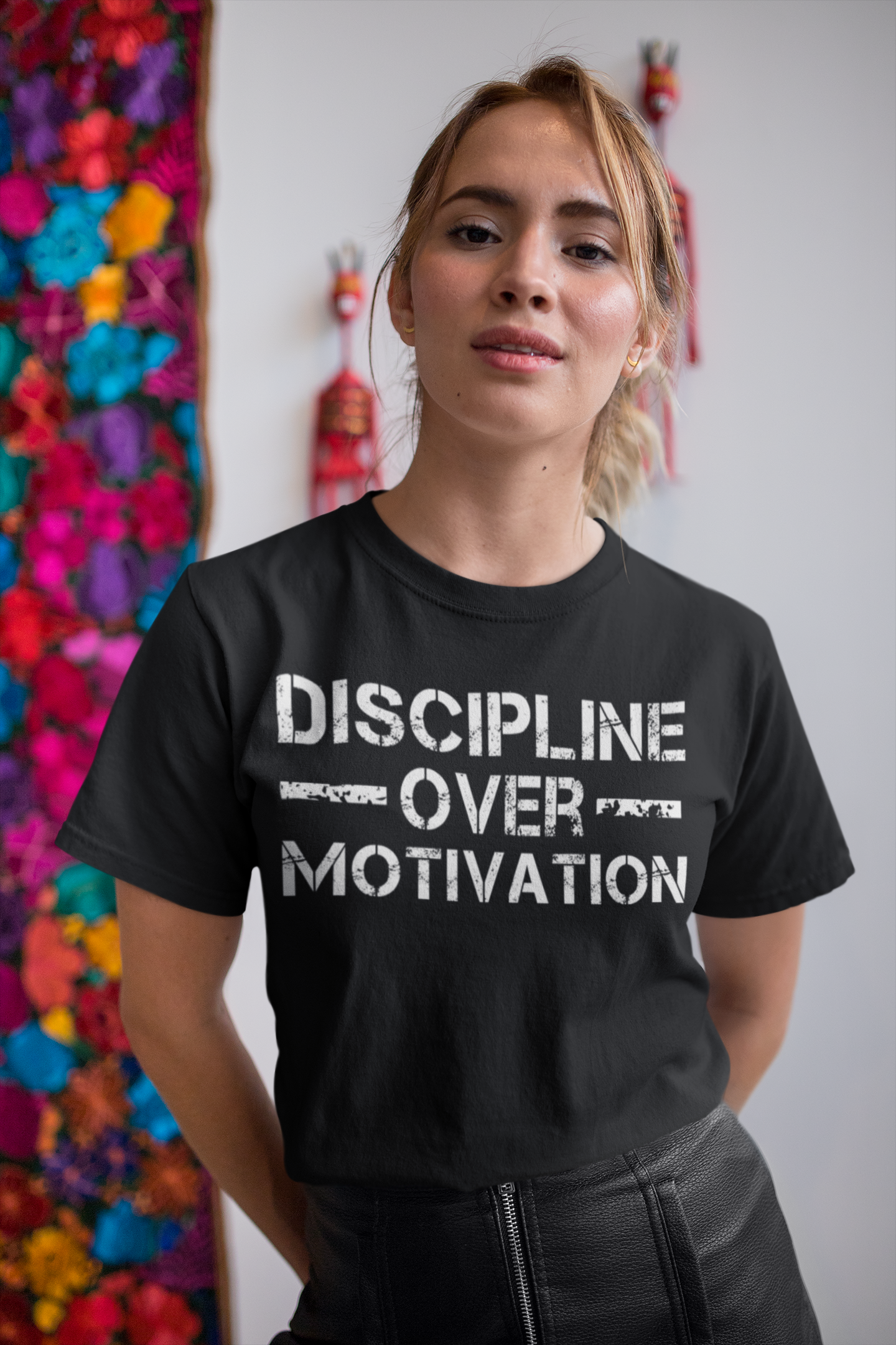 Discipline over Motivation black