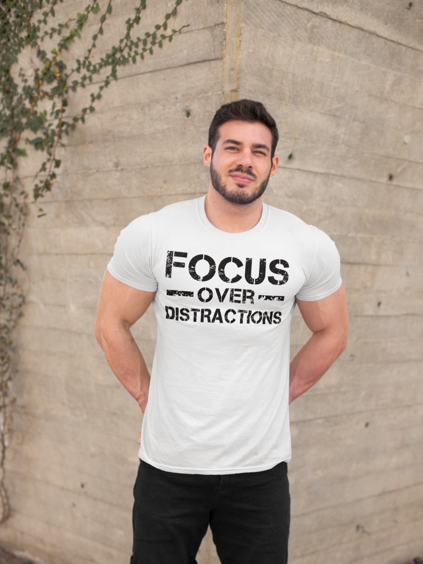 Focus over Distractions white