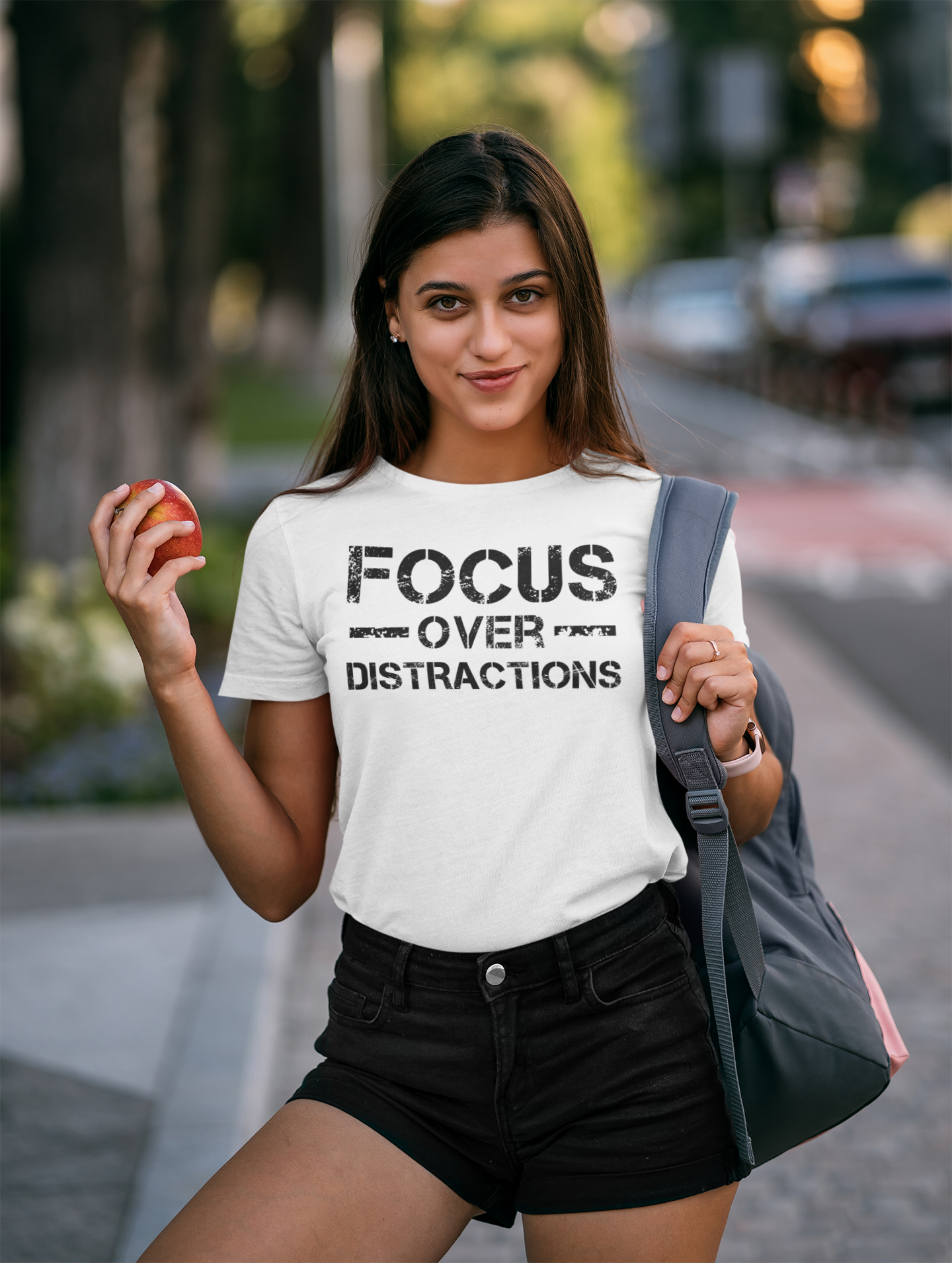 Focus over Distractions white