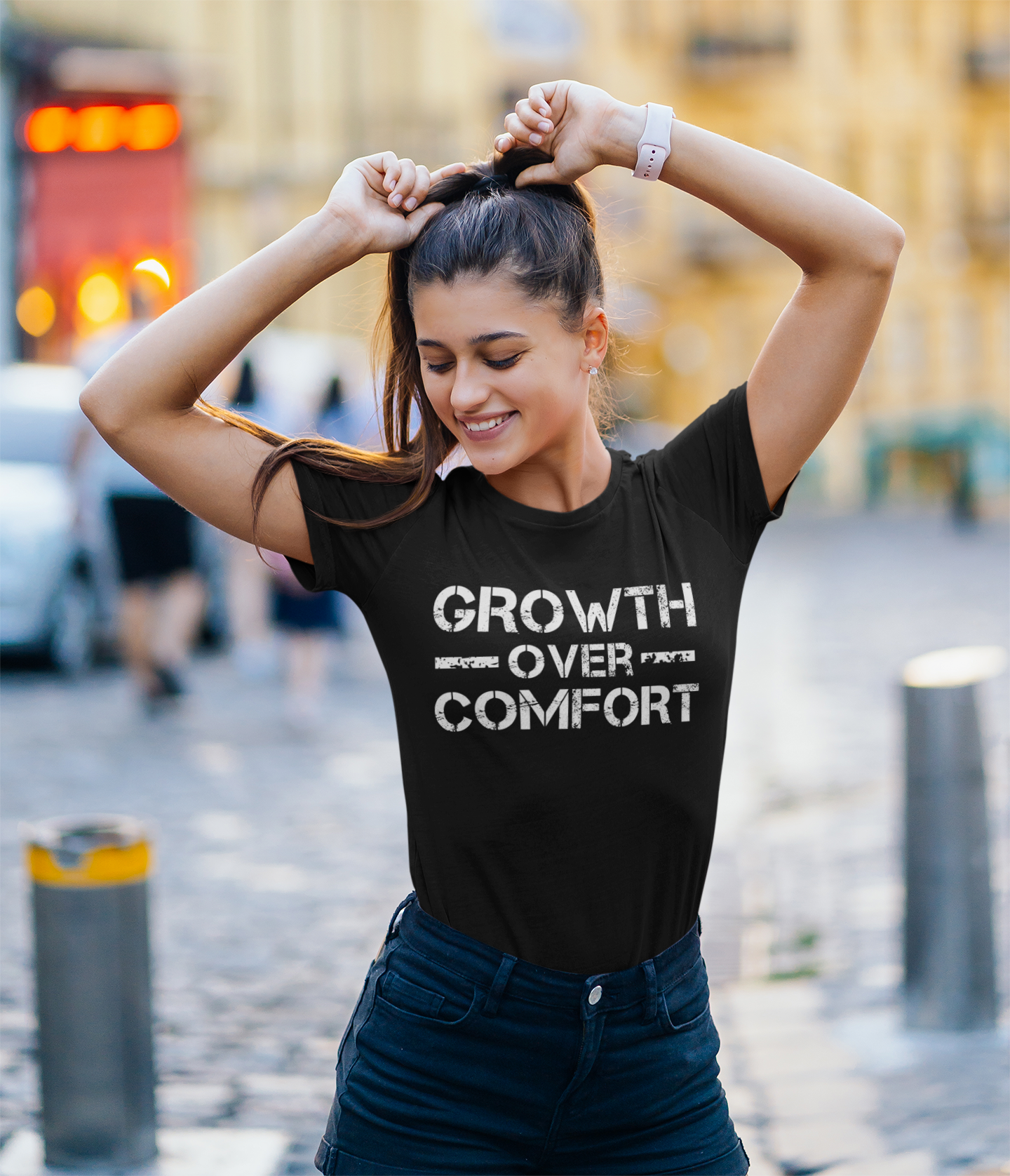 Growth over Comfort black