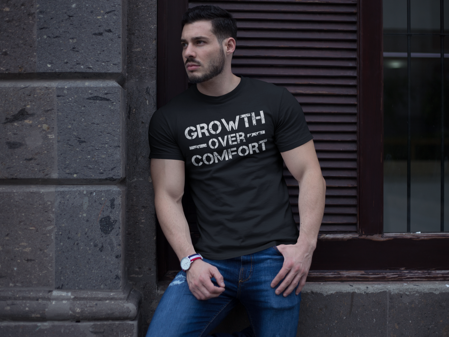 Growth over Comfort black